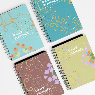 एक विषय सर्पिल हार्डकवर नोटबुक जिसमें सुरुचिपूर्ण शैली है, जो मीटिंग नोट्स और व्यक्तिगत जर्नल के लिए उपयुक्त है