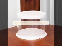 कस्टम ऑर्डर स्वीकार्य केक बॉक्स CMYK/पैनटोन ऑफसेट प्रिंटिंग और कस्टम प्रिंटिंग के साथ