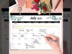 मात्रा 1 कैलेंडर कस्टम वॉल कैलेंडर पूर्ण रंग मुद्रण सर्पिल बाइंडिंग