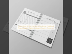 अनुकूलित जैसा आप चाहें सर्पिल हार्डकवर नोटबुक निजीकरण विकल्प मानक कस्टम कवर कला