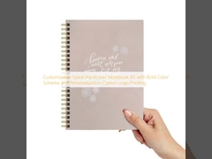बोल्ड कलर स्कीम और पर्सनलाइजेशन विकल्प लोगो प्रिंटिंग के साथ कस्टमाइज़ेबल स्पाइरल हार्डकवर नोटबुक A5