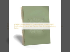 डॉट-ग्रिड पेपर लेआउट और कस्टम कवर आर्ट निजीकरण विकल्प के साथ अकादमिक उपयोग परिदृश्य स्पाइरल हार्डकवर नोटबुक