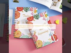 300 जीएसएम कवर वेट ब्लैक कलर के साथ स्टैंडर्ड स्पाइरल हार्डकवर नोटबुक