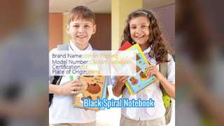 पेशेवरों के लिए ब्लैक स्पाइरल नोटबुक टिकाऊ हार्डकवर