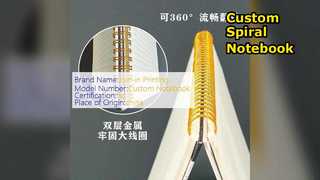 कस्टम स्पाइरल नोटबुक 5.8x8.3 ब्लैक हार्डकवर