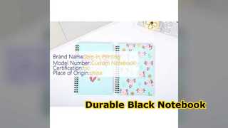 ब्लैक स्पाइरल नोटबुक टिकाऊ हार्डकवर स्केचिंग नोट्स