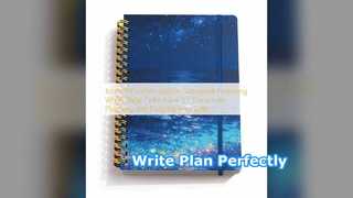 स्पाइरल नोटबुक ब्लैक हार्डकवर जर्नल प्लानर